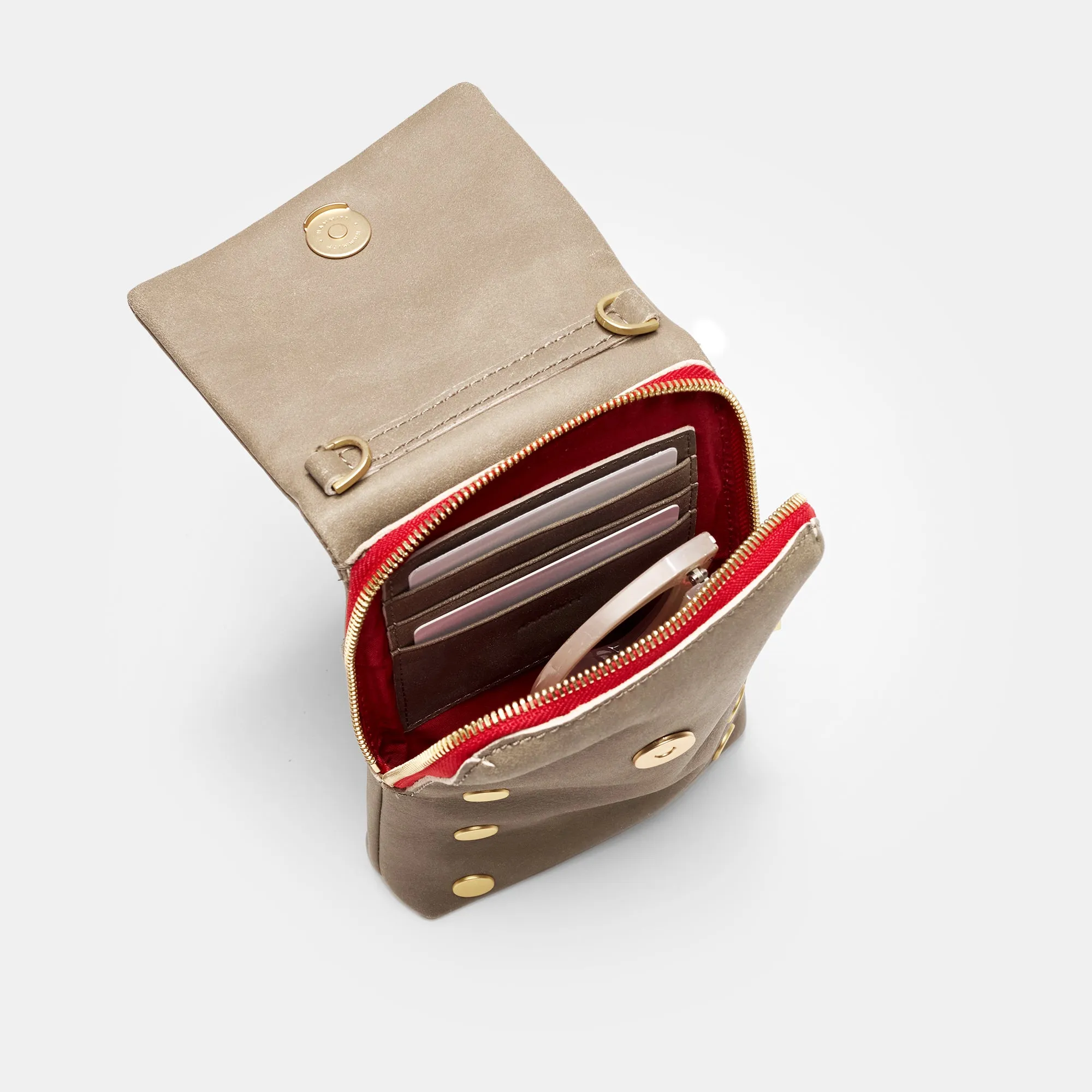 VIP Mobile | Pewter/Brushed Gold Red Zip