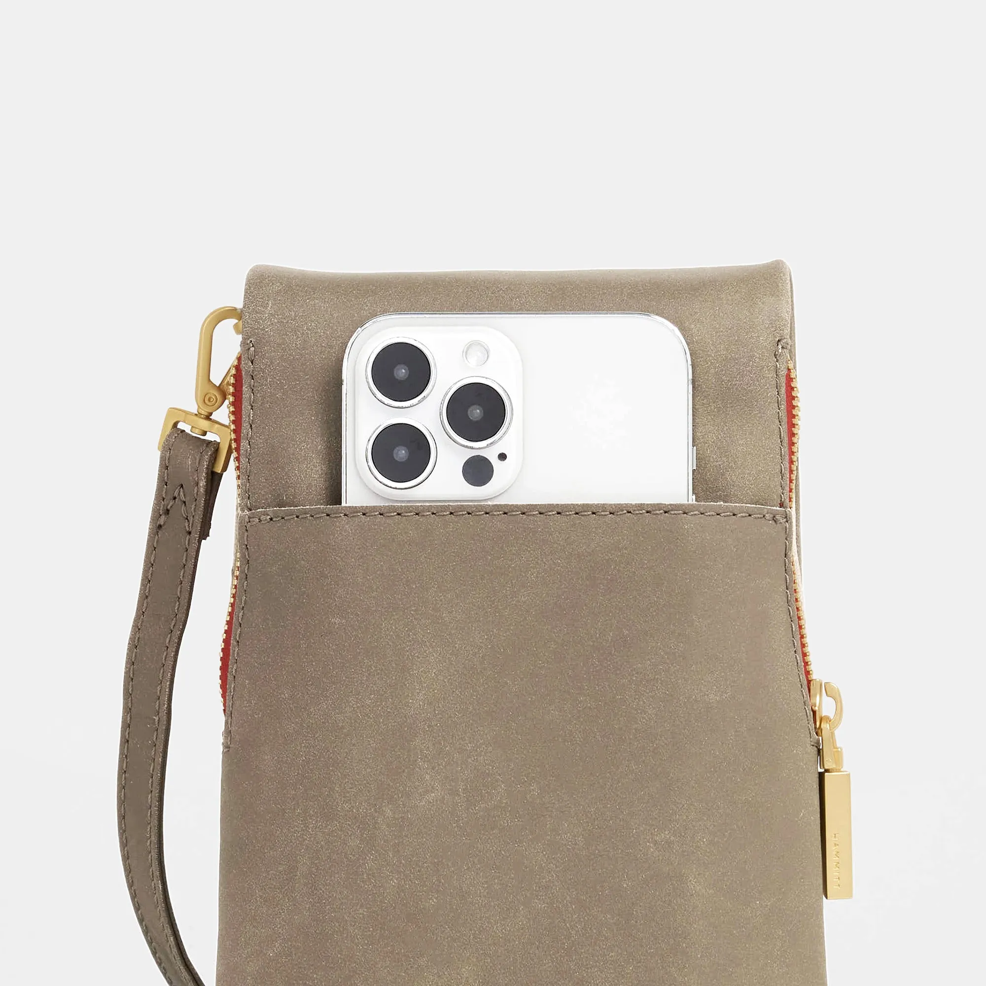 VIP Mobile | Pewter/Brushed Gold Red Zip