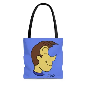 Yup light blue AOP Tote Bag