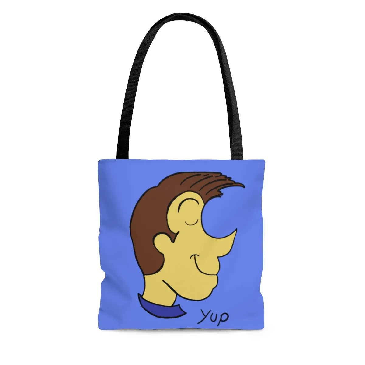 Yup light blue AOP Tote Bag