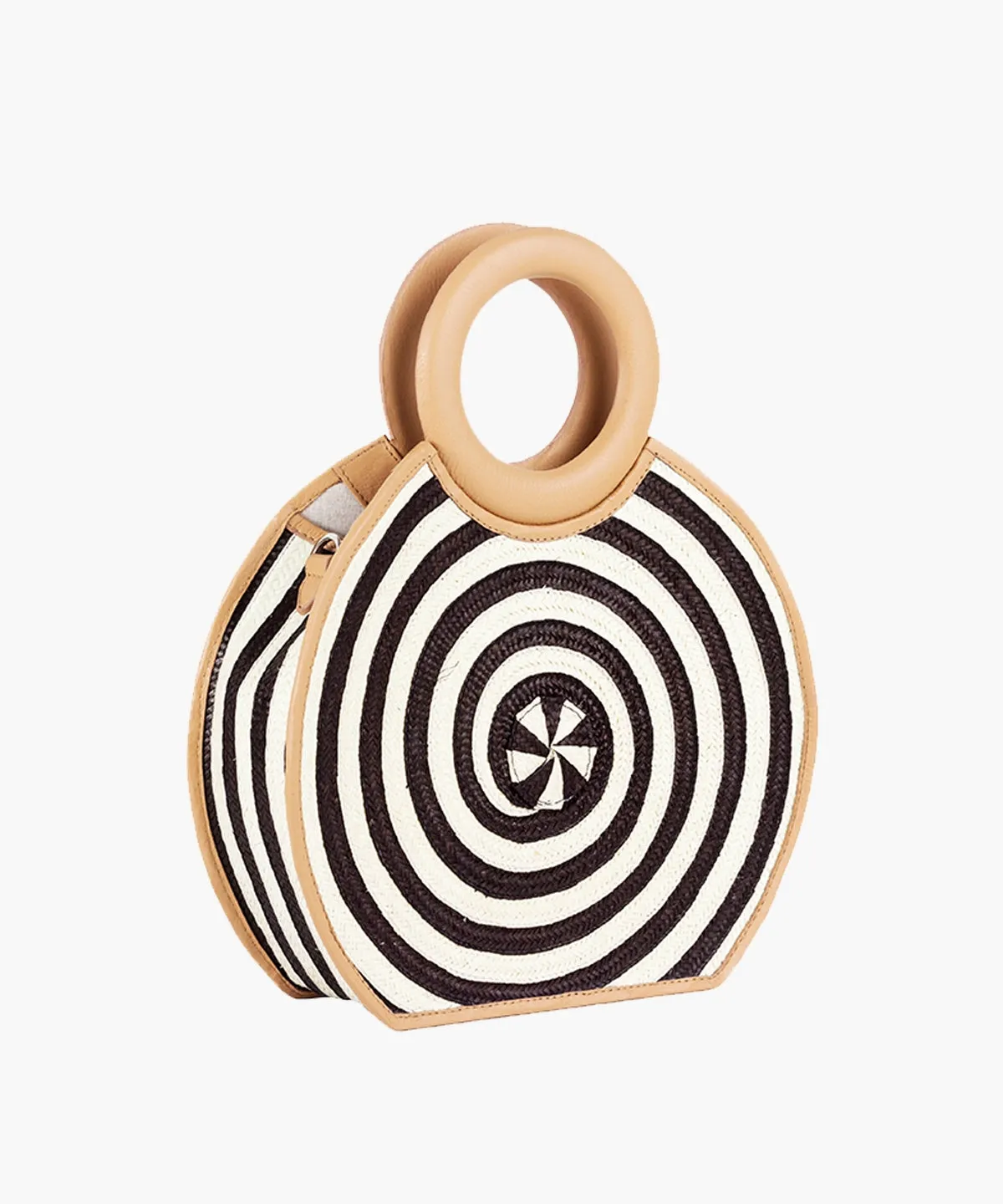 Zenú Medium in Raffia and Leather