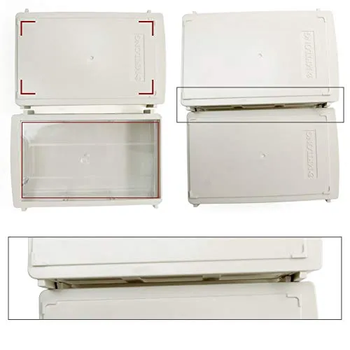 ZIIYAN Set of 12 Plastic Desktop Stackable Modular Craft Small Parts Hardware Drawers Organizer Containers Cabinet Storage Boxes with Compartments