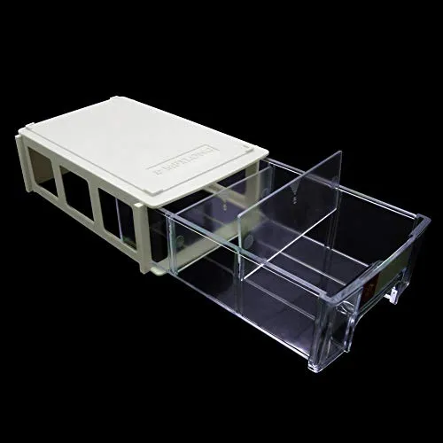 ZIIYAN Set of 12 Plastic Desktop Stackable Modular Craft Small Parts Hardware Drawers Organizer Containers Cabinet Storage Boxes with Compartments