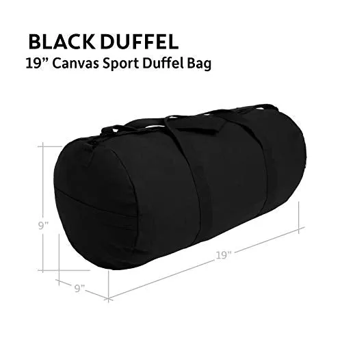 Zombie Outbreak Response Team Sport Heavyweight Canvas Duffel Bag in Black & Neon Green, Medium